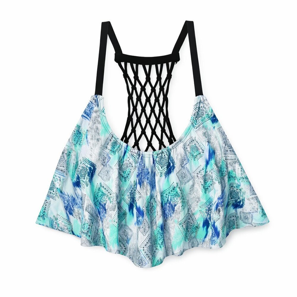NWT BOUTIQUE+  Multicolor Bralette Swimsuit Top 2X
